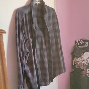 Plaid Button-Up Shirt